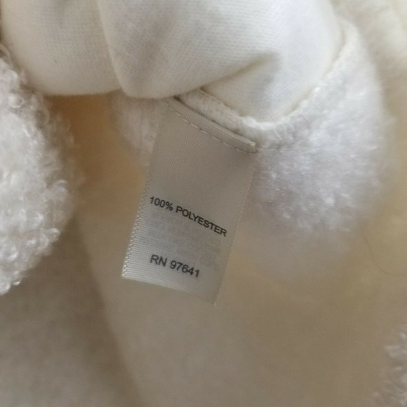 J Jill Cream Fleece Fuzzy Boucle Full Zip Vest - Picture 3 of 6